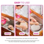 اسپری چربی زدای فوم‌دار ظروف و سطوح پینک استاف مدل Wash-Up Spray حجم ۵۰۰ میل