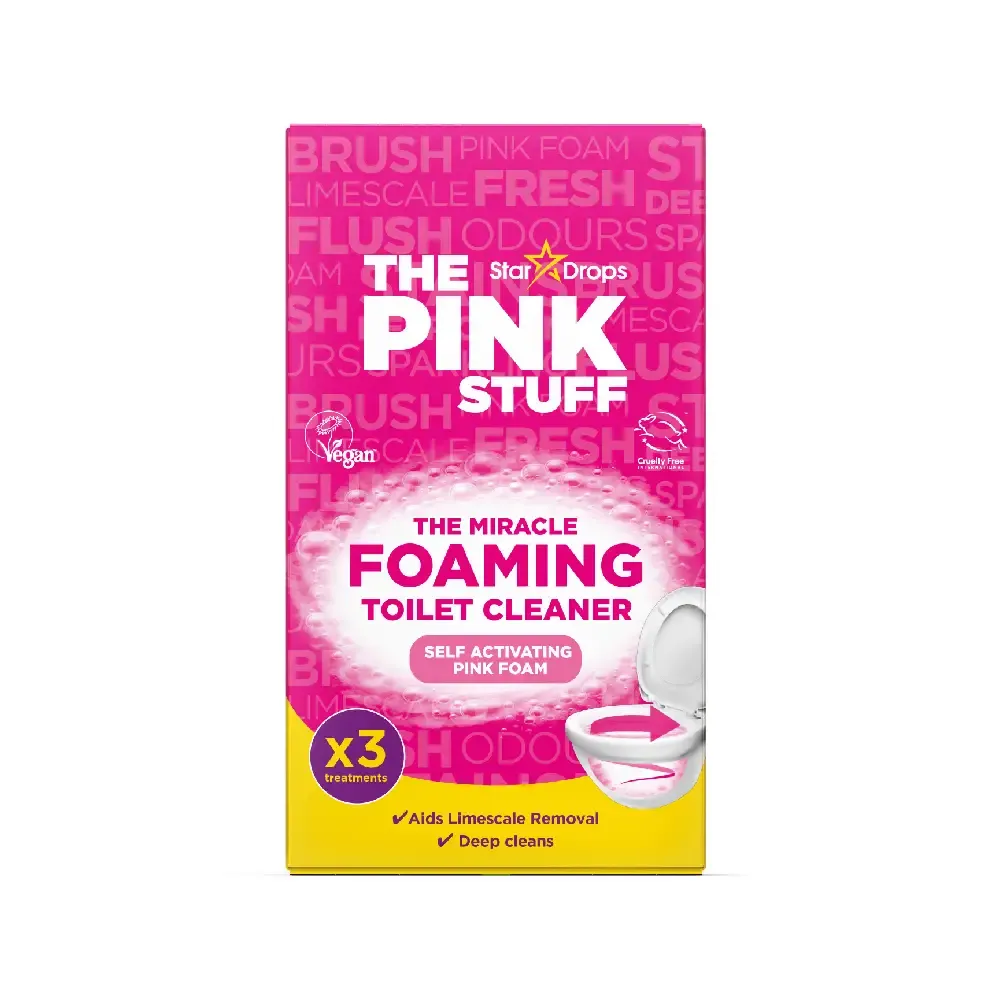 پودر فوم پاک‌کننده توالت فرنگی پینک استاف مدل Foaming Toilet Cleaner وزن ۳۰۰ گرم