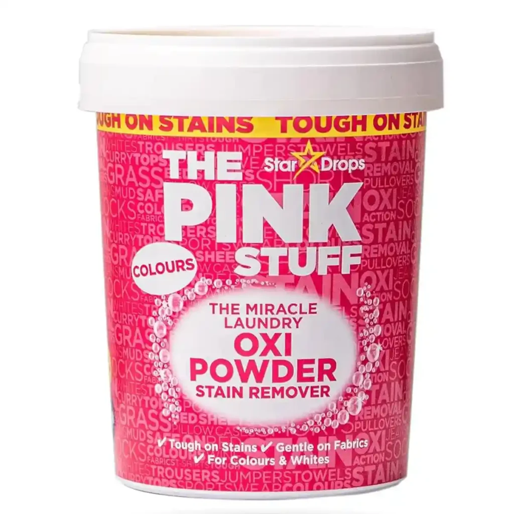 پودر لکه‌بر پینک استاف Oxi Powder Colours مخصوص لباس‌های رنگی وزن ۱۰۰۰ گرمی