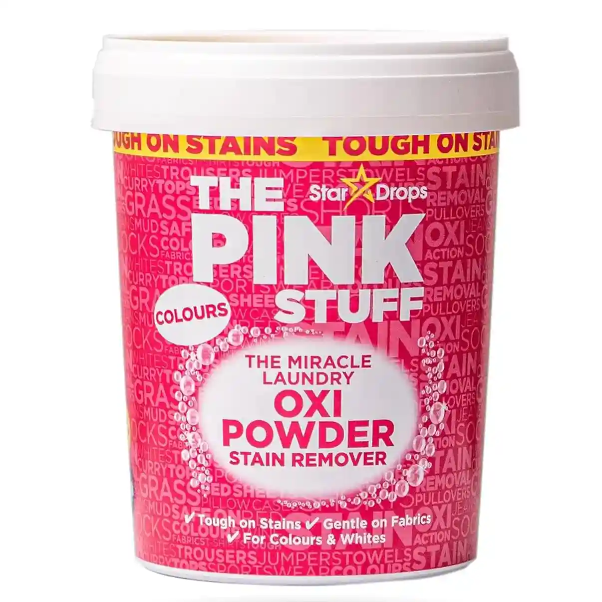 پودر لکه‌بر پینک استاف Oxi Powder Colours مخصوص لباس‌های رنگی وزن ۱۰۰۰ گرمی