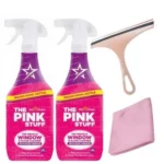 پک شستشوی شیشه پینک استاف Miracle Window Cleaning Kit با اسپری سرکه رز